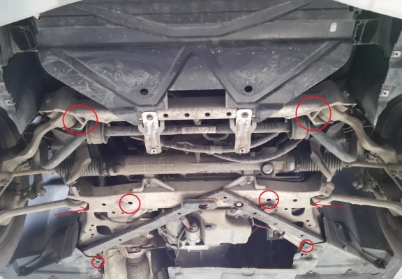 Steel sump guard for BMW Seria 3 E90/91/92
