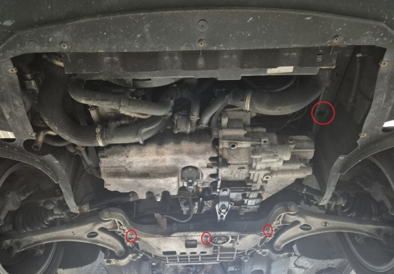 Steel sump guard for Seat Alhambra