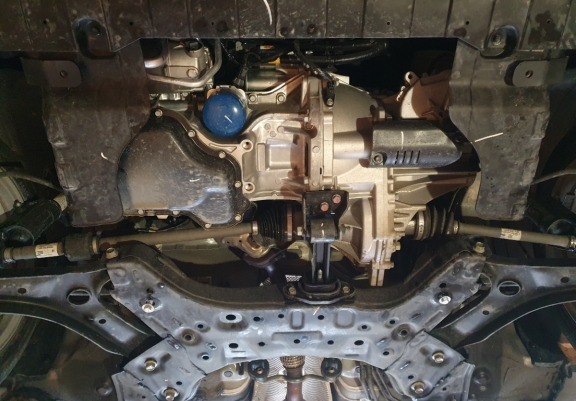 Steel sump guard for Kia Rio 3