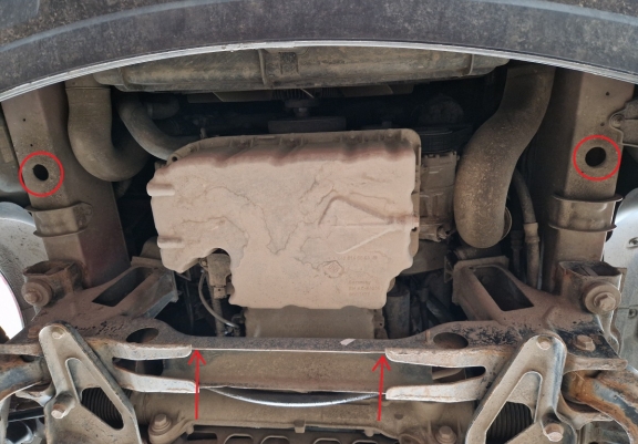 Steel sump guard for Volkswagen Crafter