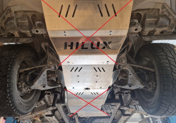 Aluminum sump guard for Toyota Hilux Invincible