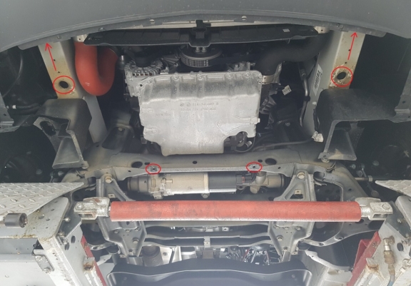 Steel sump guard for Mercedes Sprinter-RWD
