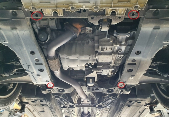 Steel sump guard for Vauxhall Zafira C