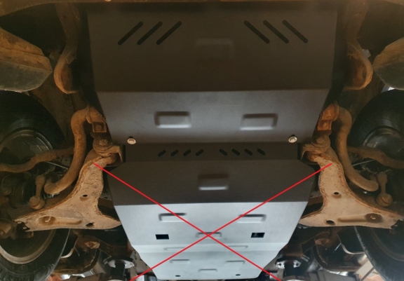 Steel radiator guard for Mitsubishi L200