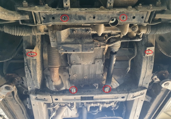 Steel gearbox guard for SsangYong Rexton