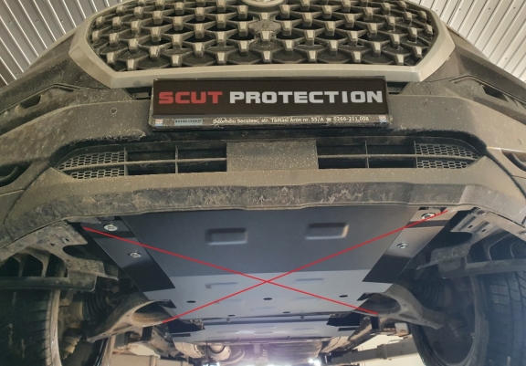 Steel gearbox guard for SsangYong Rexton