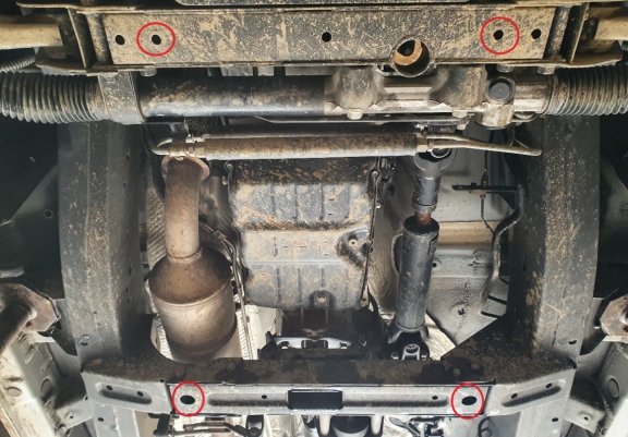 Steel gearbox guard for Ssangyong Musso Grand