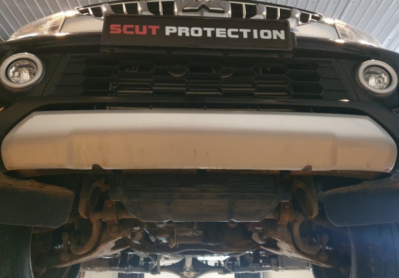 Steel sump guard for Mitsubishi L200
