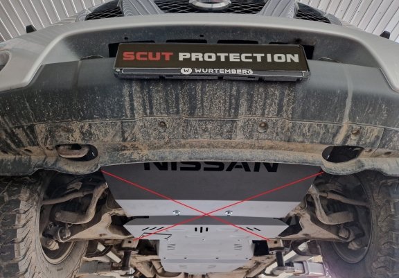 Steel gearbox  guard for Nissan Navara D40