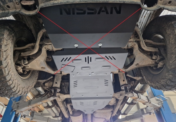 Steel gearbox  guard for Nissan Navara D40