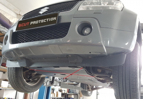 Steel gearbox and transfer case guard for Suzuki Grand Vitara 2