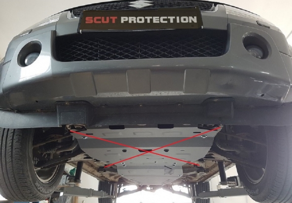 Steel gearbox and transfer case guard for Suzuki Grand Vitara 2