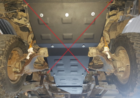 Steel gearbox guard for Toyota Land Cruiser J90 