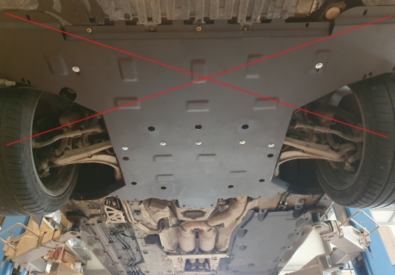 Steel gearbox guard for Audi A8