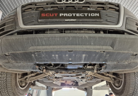 Steel sump guard for Audi Q5
