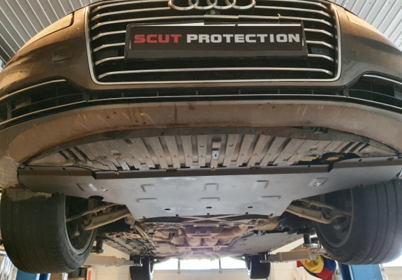 Steel sump guard for Audi A8