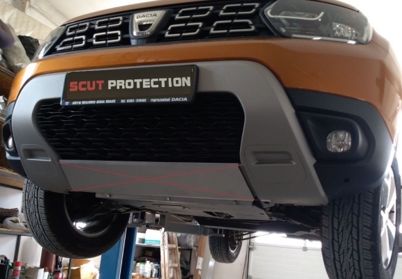Steel sump guard for Dacia Duster