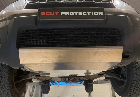 Aluminum sump guard for Dacia Duster