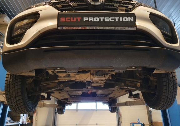 Steel sump guard for Dacia Spring