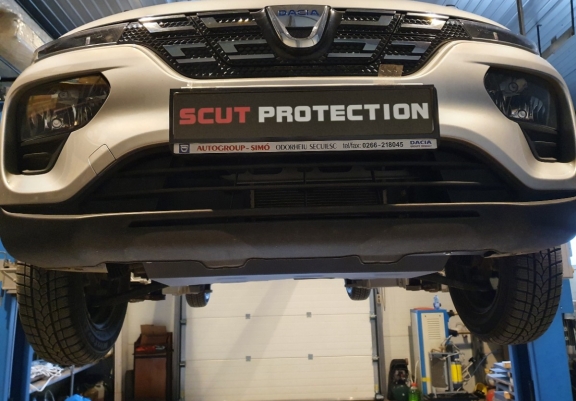 Steel sump guard for Dacia Spring