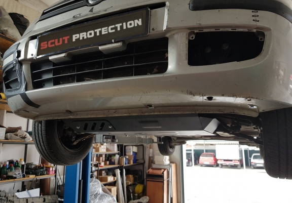 Steel sump guard for Fiat Panda