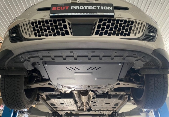 Steel sump guard for Fiat 600