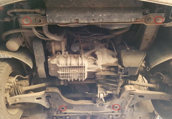 Steel sump guard for Ford Focus 1
