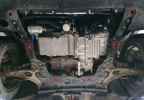 Steel sump guard for Ford Kuga