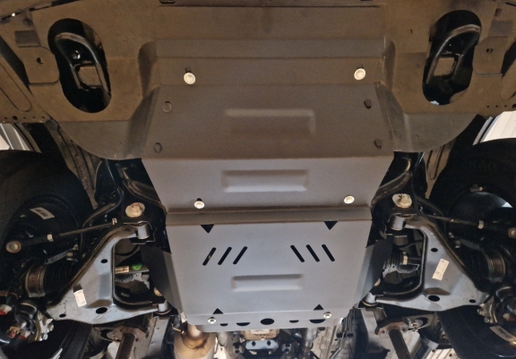 Steel sump guard for Evo Cross 4