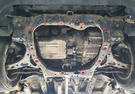 Steel sump guard for Kia Sorento XM (Pre-facelift)