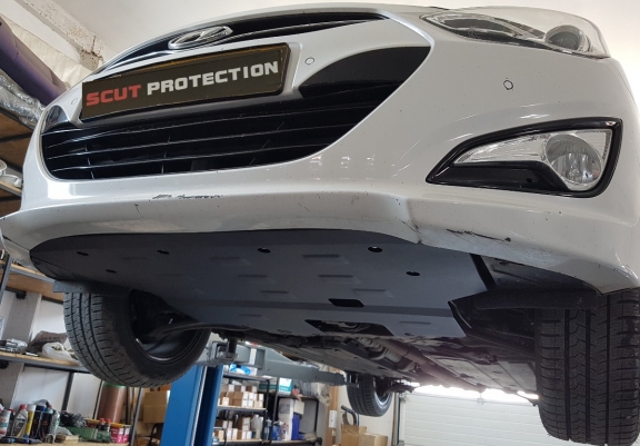 Steel sump guard for the protection of the engine and the gearbox for Hyundai i40
