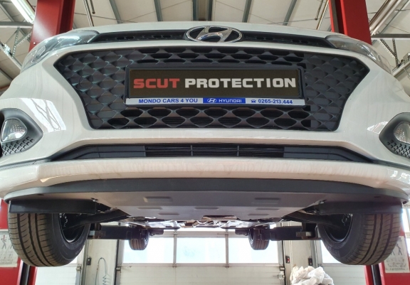 Steel sump guard for Hyundai i20