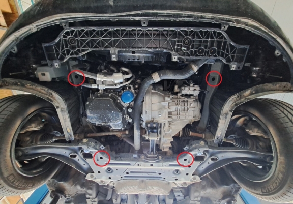 Steel sump guard for Hyundai i20 Hybrid