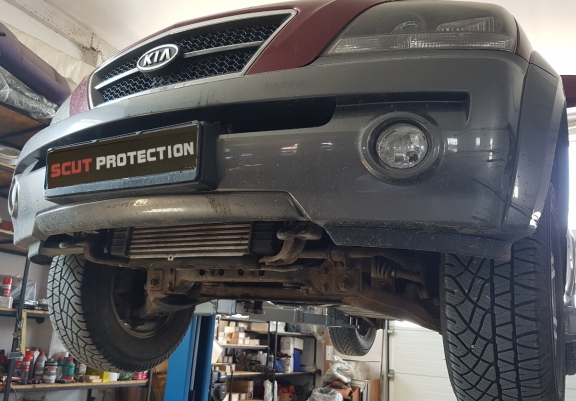 Steel sump guard for the protection of the engine and the radiator for Kia Sorento