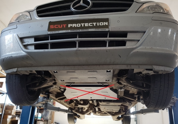 Steel sump guard  for Mercedes Viano W639 - 2.2 D 4x2, 4x4