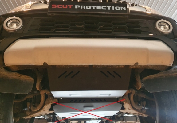 Steel radiator guard for Mitsubishi L200