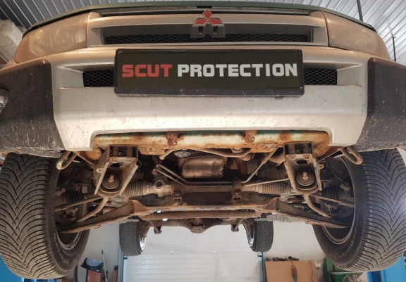 Steel sump guard for Mitsubishi Shogun Pinin