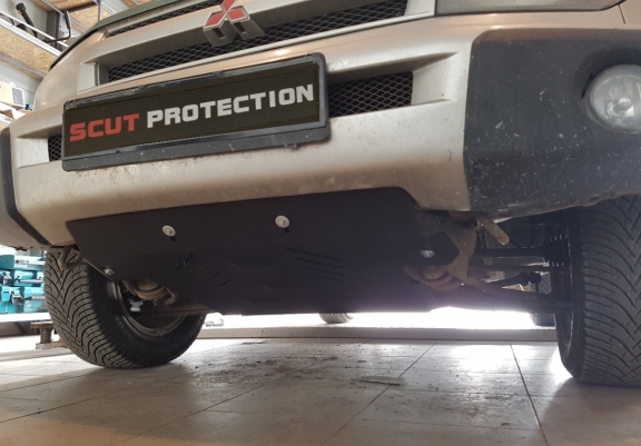Steel sump guard for Mitsubishi Shogun Pinin