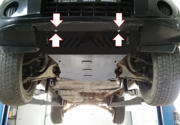 Steel sump guard for the protection of the engine and the radiator for Mitsubishi Shogun 4 (V80, V90)