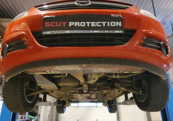 Steel sump guard for Vauxhall Corsa D