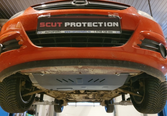 Steel sump guard for Vauxhall Corsa D