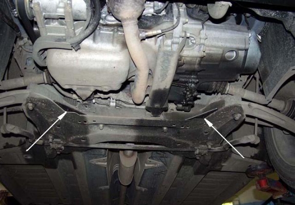 Steel sump guard for Peugeot 307