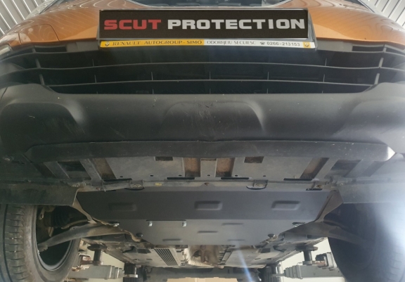 Steel sump guard for the protection of the engine and the gearbox for Renault Clio 4