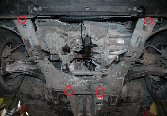 Steel sump guard for Renault Megane 2