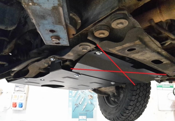 Steel sump guard for Daihatsu Terios