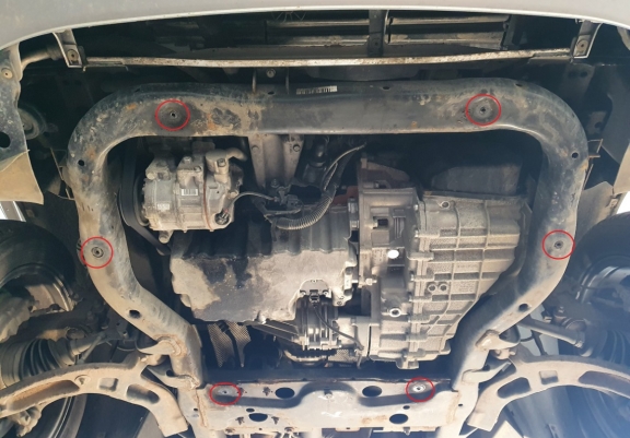 Galvanized steel sump guard for Volkswagen Transporter T6.1 Caravelle