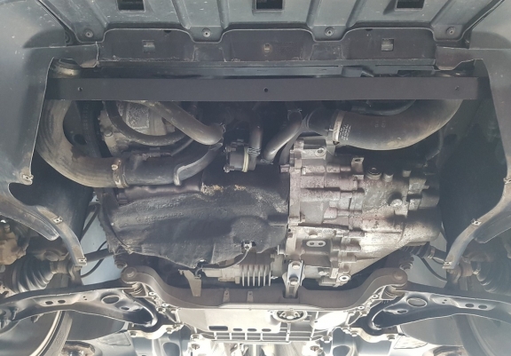 Steel sump guard for VW Tiguan