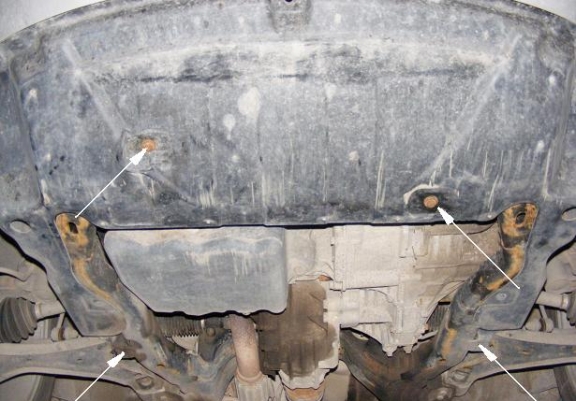 Steel sump guard for Vauxhall Antara