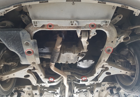 Steel sump guard for Vauxhall Astra G
