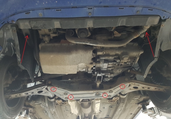 Steel sump guard for Skoda Fabia 3